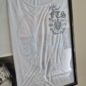 White Graphic Women's Top